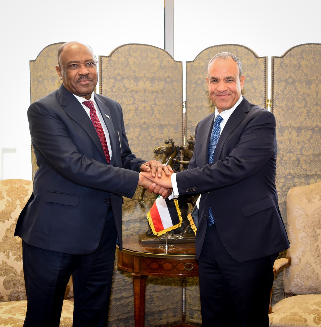 وزير الخارجية يجتمع مع نظيره السوداني