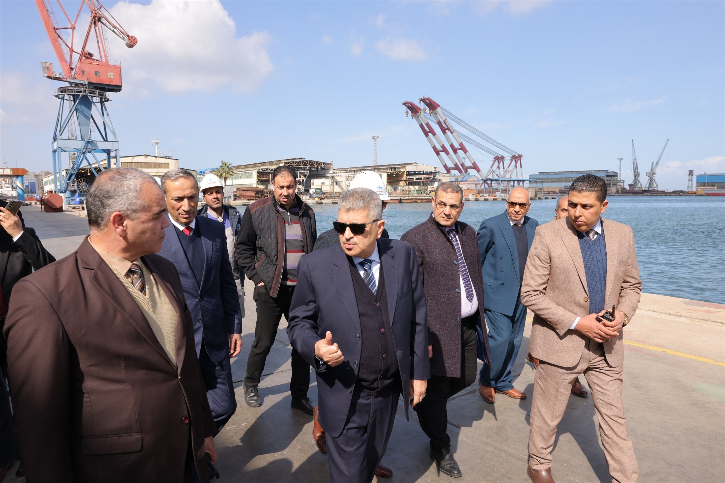 جولة الفريق أسامة ربيع التفقدية بعدد من مواقع العمل ببورسعيد