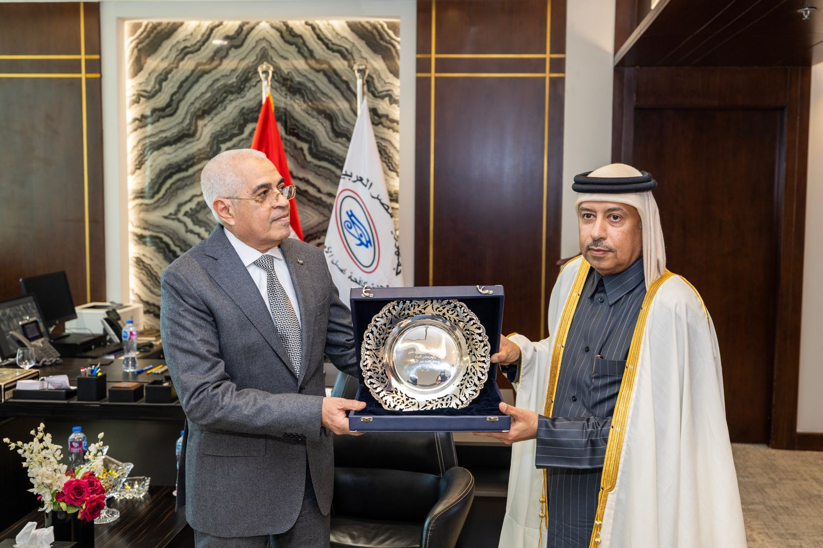 المستشار أحمد سعيد خليل يستقبل النائب العام القطري