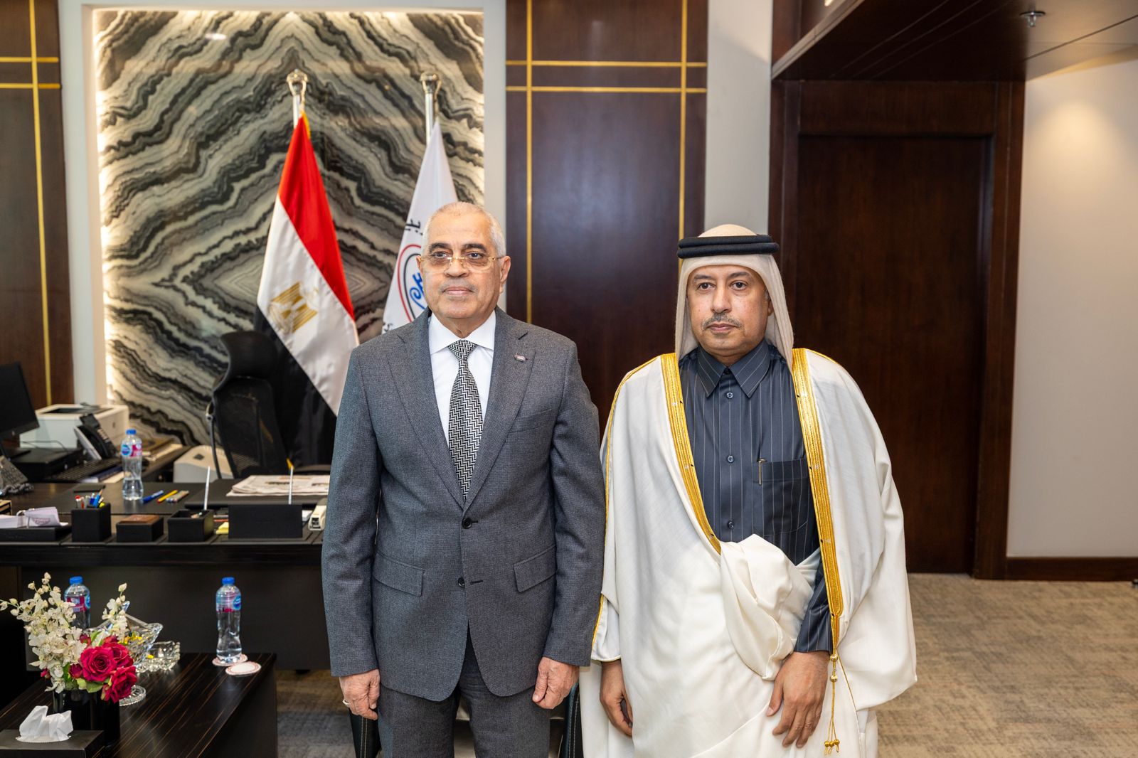 المستشار أحمد سعيد خليل يستقبل النائب العام القطري