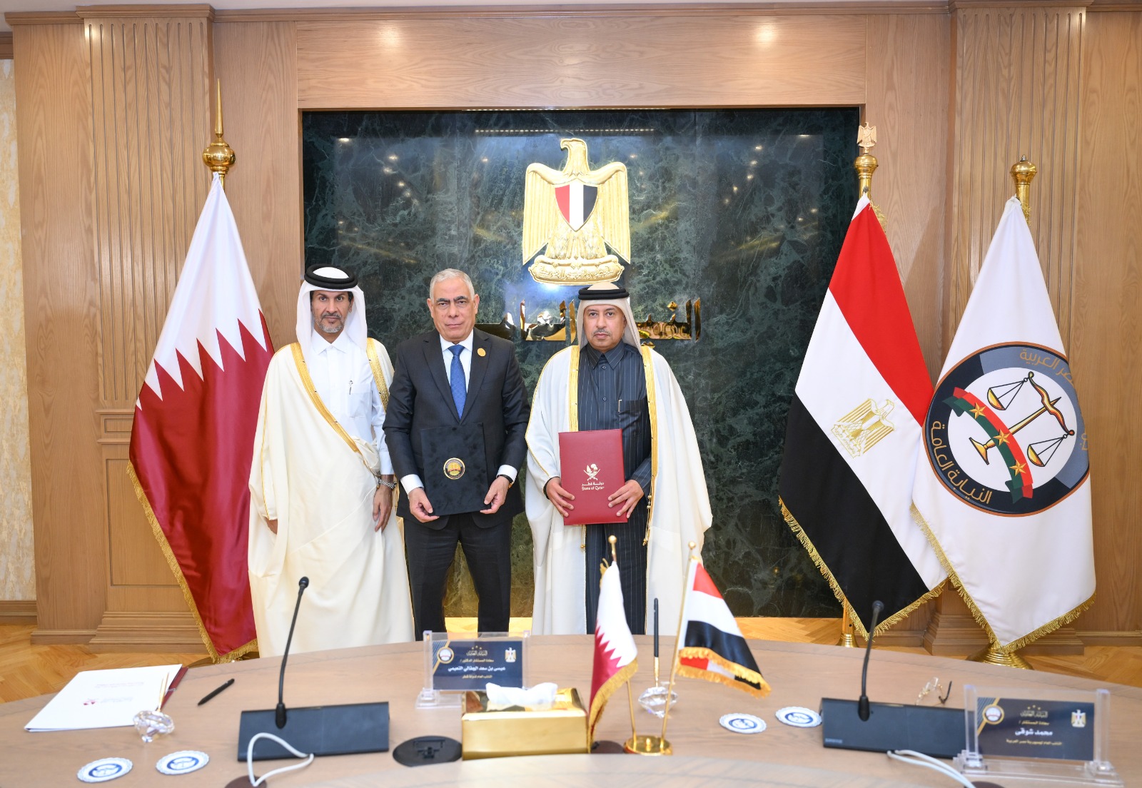 النائب العام يستقبل نظيره القطري