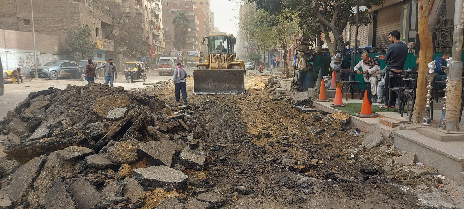بدء أعمال تطوير ورصف ورفع كفاءة شارع ناهيا