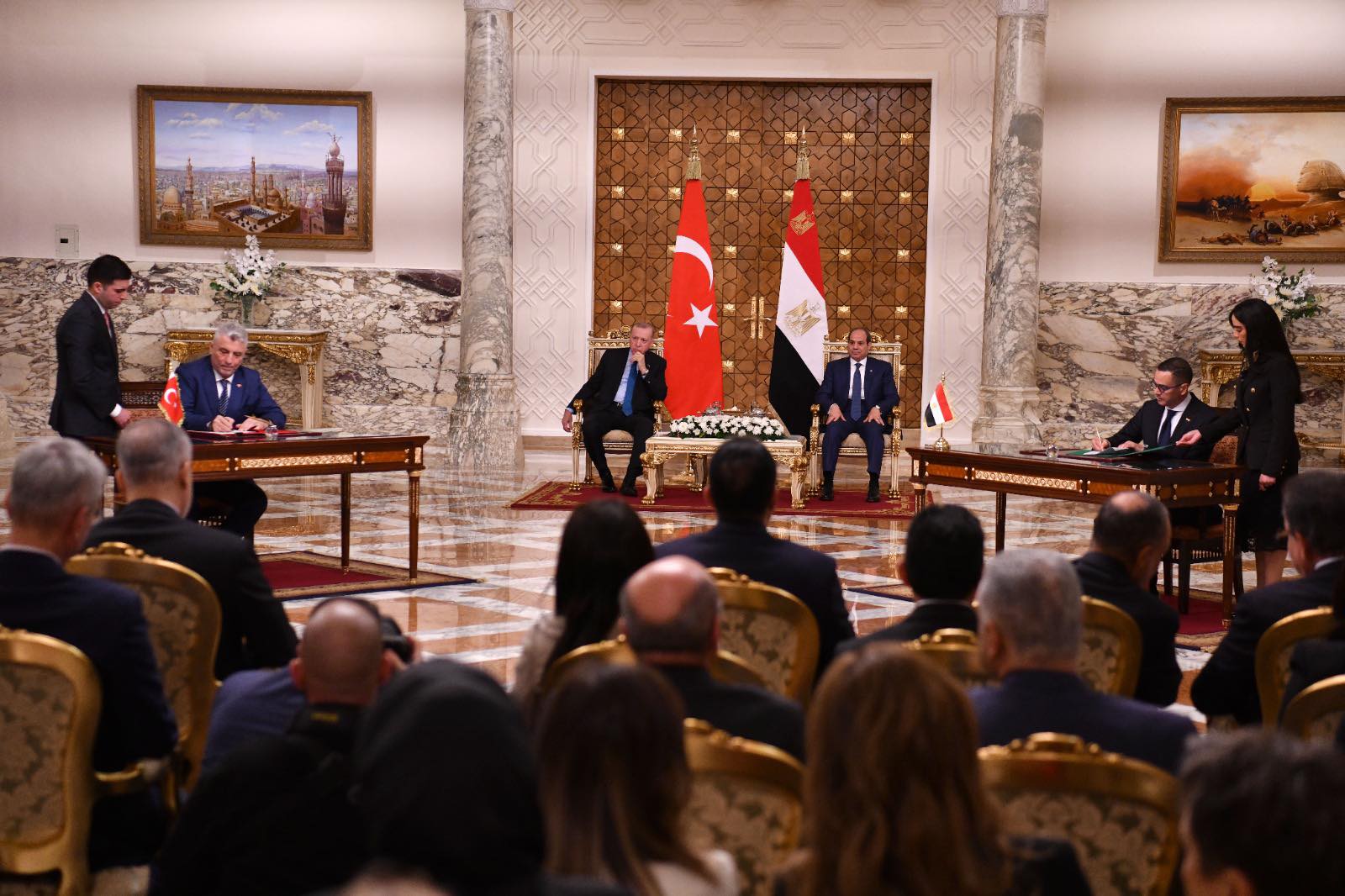 السيسى وأردوغان يشهدان توقيع عدد من اتفاقيات التعاون المشترك