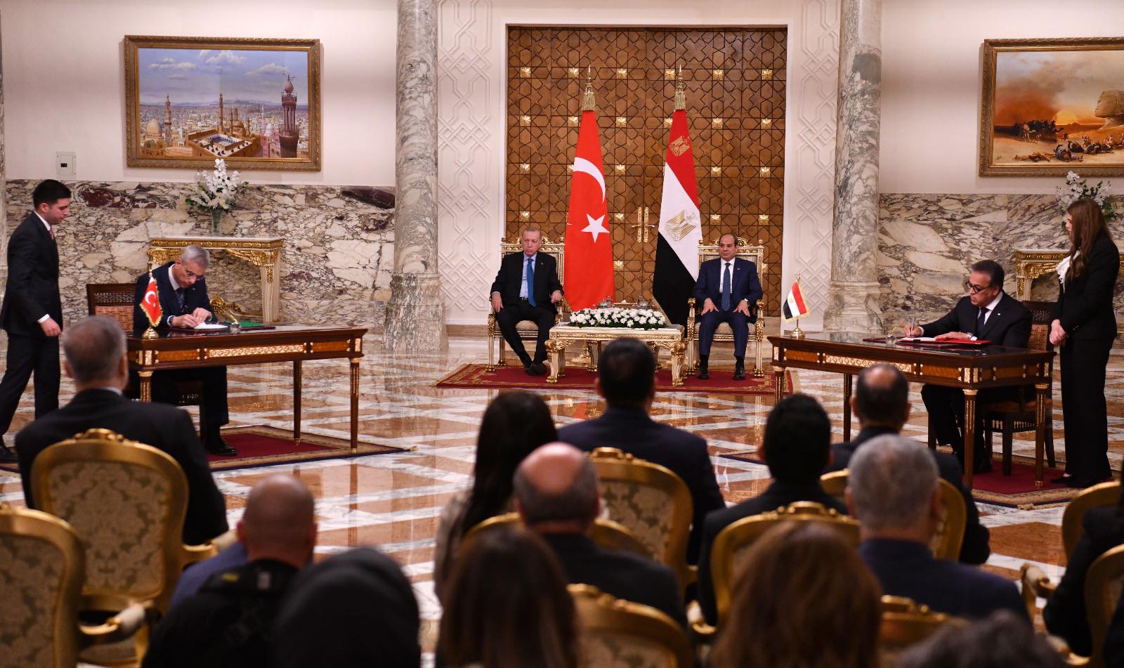 السيسى وأردوغان يشهدان توقيع عدد من اتفاقيات التعاون المشترك