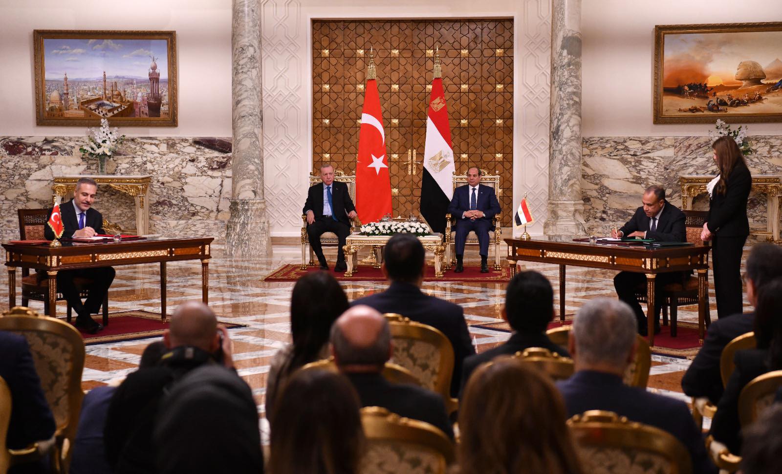 السيسى وأردوغان يشهدان توقيع عدد من اتفاقيات التعاون المشترك