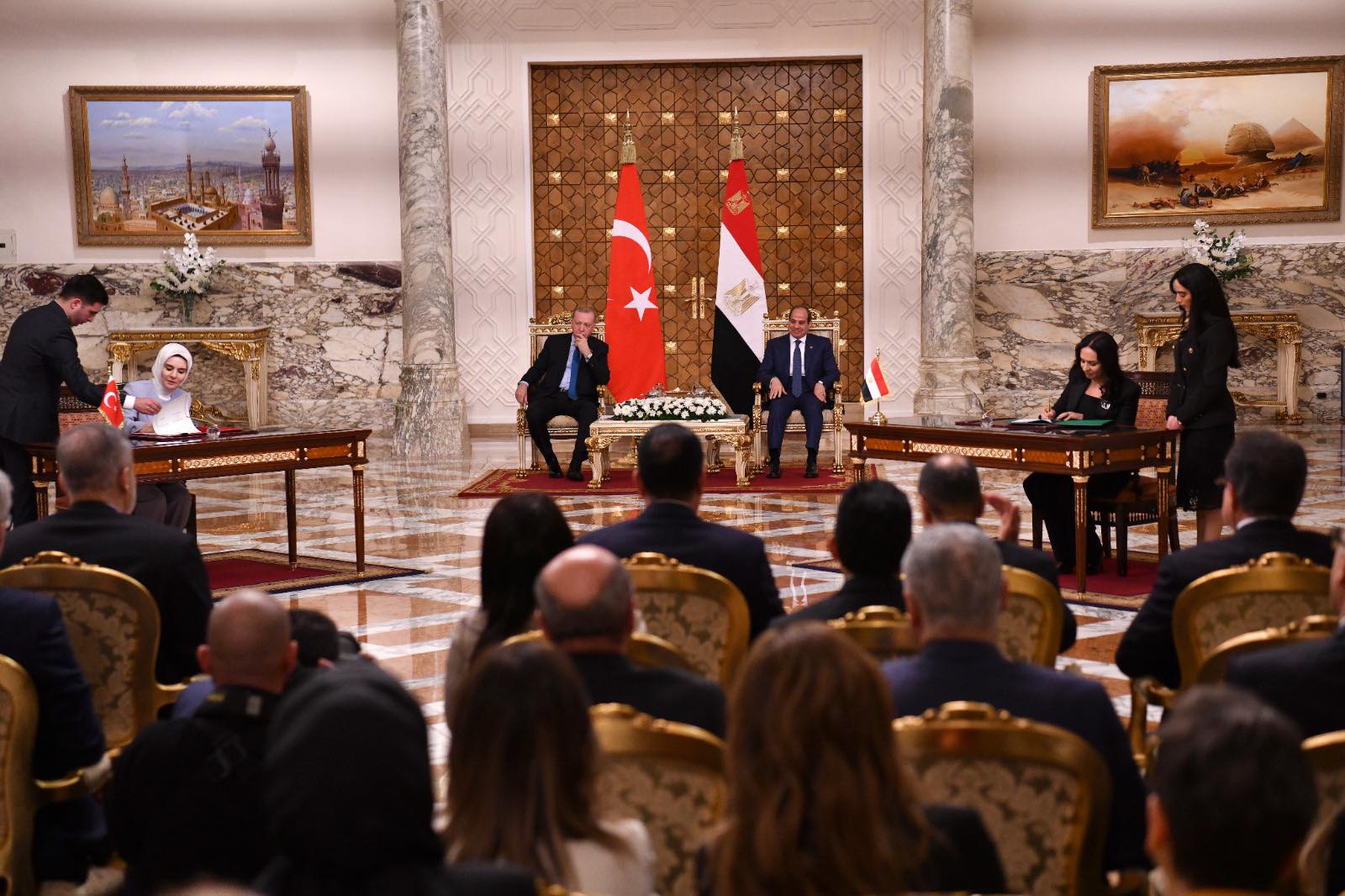 السيسى وأردوغان يشهدان توقيع عدد من اتفاقيات التعاون المشترك