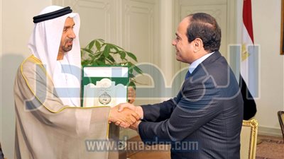 «السيسى» يستقبل رئيس البرلمان العربى لتهنئته بمنصب رئيس الجمهورية