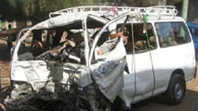 مصرع شخص وإصابة 12 آخرين في حادث تصادم بطريق الصعيد الزراعي