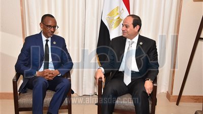 السيسي يستقبل الرئيس الرواندي بمقر إقامته في 