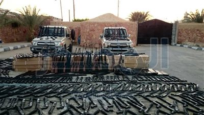 حرس الحدود يضبط 222 بندقية خرطوش و 150 بندقية ضغط هواء بالسلوم ويدمر 4 أنفاق جديدة برفح 