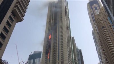 السيطرة على حريق برج دبي دون اصابات 