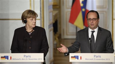 أولاند وميركل يتفقان على التعاون للتصدي للإرهاب