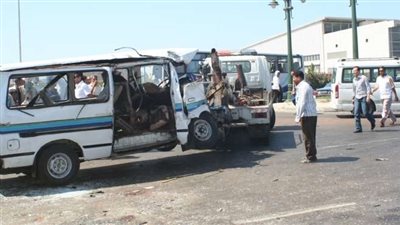 مصرع وإصابة 15 شخصا فى حادثي تصادم بسوهاج