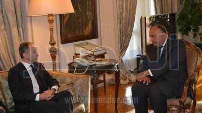 شكري يلتقي بالمستشار الدبلوماسي لرئيس الوزراء الإيطالي