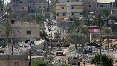 إخلاء 542 منزلا علي الشريط الحدودي برفح تمهيدا لإقامة منطقة عازلة