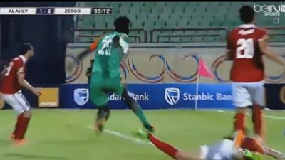 زيسكو يتقدم بهدفين مقابل هدف للنادي الأهلي بدوري الأبطال