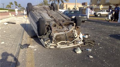 مصرع 6 أشخاص فى انقلاب سيارة بكفر الشيخ