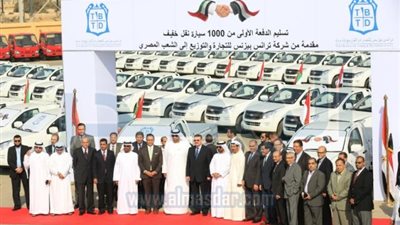 رجل أعمال إماراتي يقدم ألف مركبة نقل خفيف لمصر  