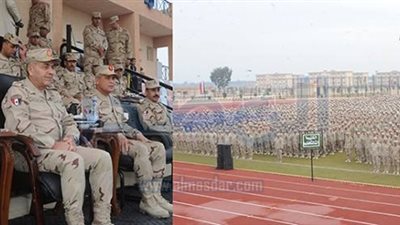 الفريق محمود حجازى يتفقد معهد ضباط الصف المعلمين 