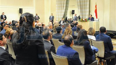 السيسى يلتقى مع ممثلى الجالية المصرية فى الولايات المتحدة الامريكية ( صور)