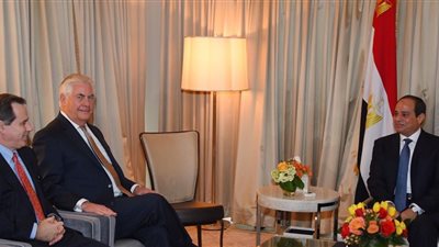 السيسى يبحث مع وزير الخارجية الأمريكى تطورات الأوضاع فى الشرق الأوسط