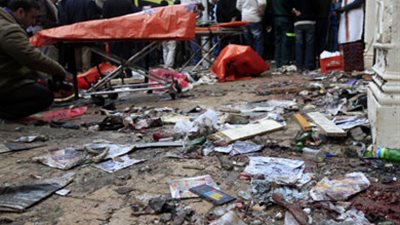 الصحة: ارتفاع عدد ضحايا انفجار الكنيسة المرقسية لـ11 وفاة و35 مصابا