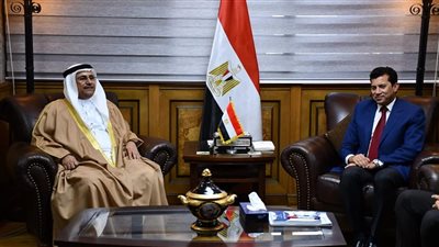 وزير الشباب والرياضة يبحث مع رئيس البرلمان العربي مجالات التعاون المشترك