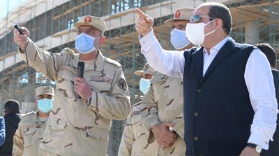 الرئيس السيسي يتفقد العاصمة الادارية الجديدة