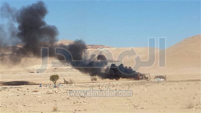 القوات المسلحة: مقتل اثنين من العناصر التكفيرية وتدمير عربتين بسيناء (فيديو)