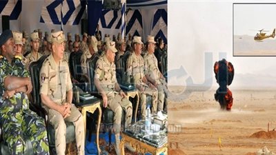 بالصور.. صدقي صبحي ورئيس أركان الجيش الكيني يشهدان المناورة 