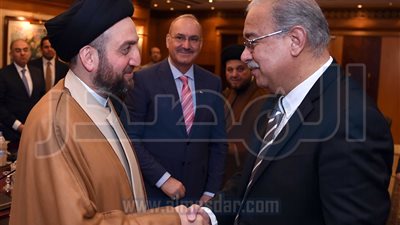 شريف إسماعيل يبحث مع رئيس التحالف الوطني العراقي القضايا المشتركة (صور)