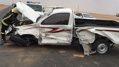 إصابة 22 عاملا في انقلاب أتوبيس بطريق 