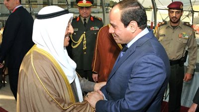 بث مباشر.. استقبال حافل للسيسي بالكويت