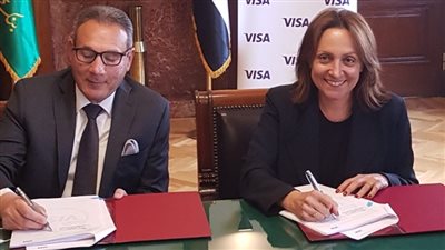 بنك مصر يوقع اتفاقية شراكة جديدة مع فيزا في مجالات الدفع الالكتروني 