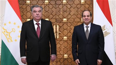 الرئيس السيسي ونظيره الطاجيكي يشهدان توقيع  مذكرات تفاهم بين البلدين