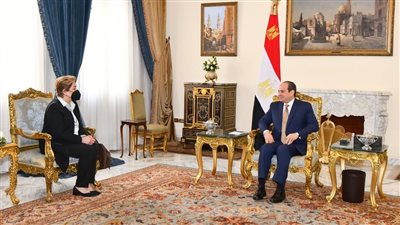 السيسي يستقبل السكرتير التنفيذي لاتفاقية الأمم المتحدة الإطارية بشأن تغير المناخ