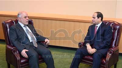 السيسى يؤكد دعم مصر للحكومة العراقية فى مواجهة الارهاب 