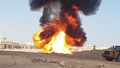 «جاسكو» تعلن السيطرة على حريق خط الغاز بالطريق الساحلي الدولي