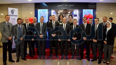 وزير الطيران المدنى يفتتح استراحة 