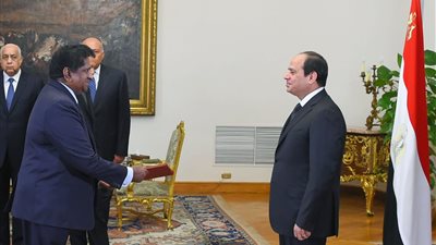 بالأسماء.. السيسي يتلقى أوراق اعتماد 10 سفراء جدد (صور)
