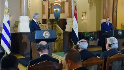 ننشر كلمة السيسى فى المؤتمر الصحفى المشترك مع رئيس أوروجواى