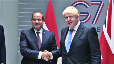 السيسى يبحث مع رئيس الوزراء البريطانى سبل دعم وتعزيز العلاقات الثنائية