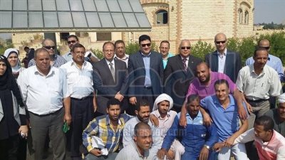 إسماعيل وحسام مغازي يفتتحان محطة للري في البحيرة