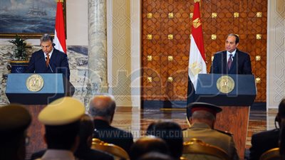 ننشر كلمة السيسي في المؤتمر الصحفي مع رئيس وزراء المجر