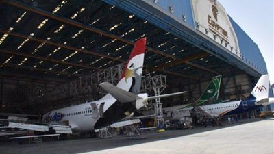 مصر للطيران تُجري صيانة للشركات العالمية
