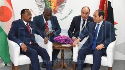 السيسى يلتقي برئيس جمهورية النيجر في نيودلهي