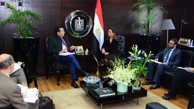 وزيرة الاستثمار تبحث مع بنك التنمية الإفريقى دعم مشروعات الطاقة المتجددة وريادة الأعمال