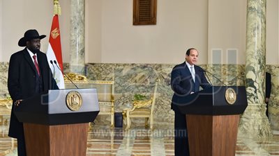 نص كلمة السيسي خلال المؤتمر الصحفي مع رئيس جنوب السودان