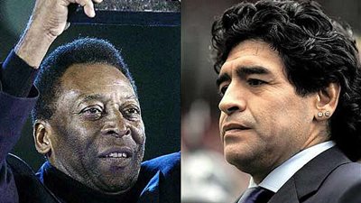 بيليه ومارادونا.. تاريخ من الصراع انتهى في باريس