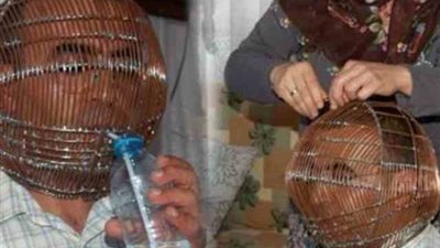 زوجة تجبر زوجها على العيش ورأسه بقفص حديدي.. والسبب؟